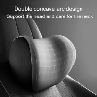 Car Headrest & Lumbar Support Cushion for Citroen DS3 C5 C3 C2 C4 C6, Ergonomic Automotive Seat Neck Pillow Lumbar Backrest Pad Neck Back Pain Relief Detachable Washable, Blue