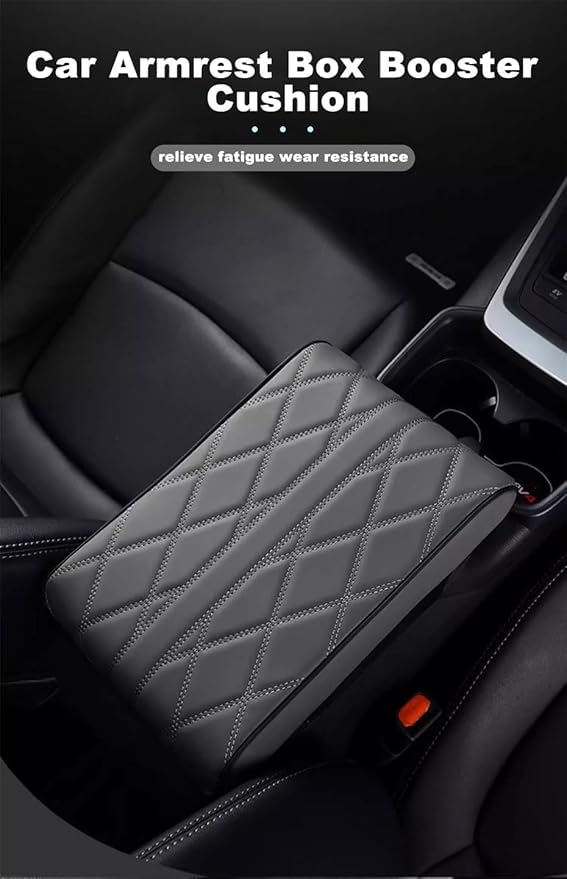 for Subaru Forester SG 2.Gen 2002 2003 2004 2005 2006 2007 2008 Car Center Console Cover, Leather Memory Foam Protection Pad, Hand Rest Pillow with Height Increase, Interior Accessory,Black