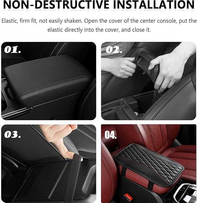 Auto Center Console Pad for Hyundai Santa Fe(2021-) Accessories Car Armrest Cushion Protects Your armrest and Feels Comfortable on Your Elbows and arms