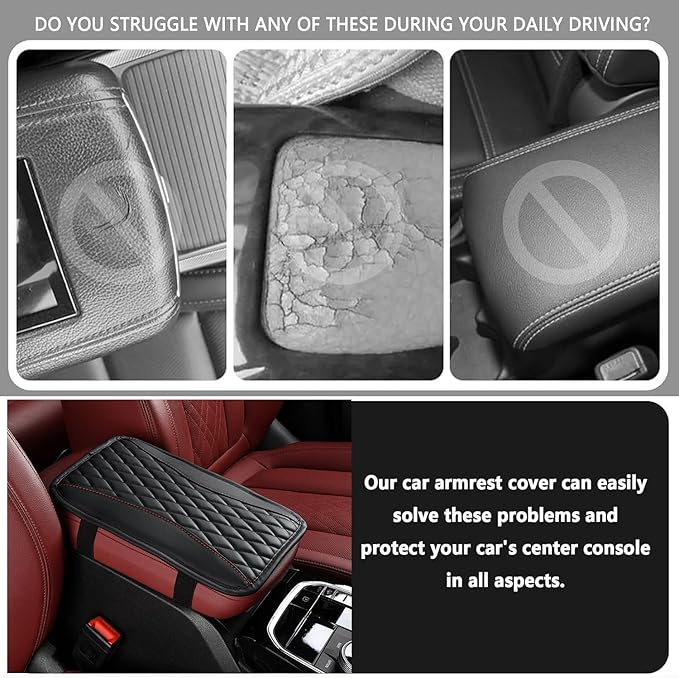 Auto Center Console Pad for Chevrole-t Prisma(2012) Accessories Car Armrest Cushion Protects Your armrest and Feels Comfortable on Your Elbows and arms