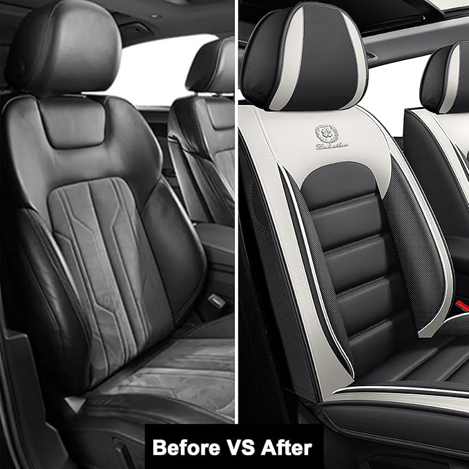 AREKA 2 Seat Covers for Honda Civic 2002-2026 Breathable Car Seat Covers,Anti-Slip Waterproof Car Seat Protectors with Airbag,Automotive Vehicle Cushion with Storage Pockets (Standard,Gray)