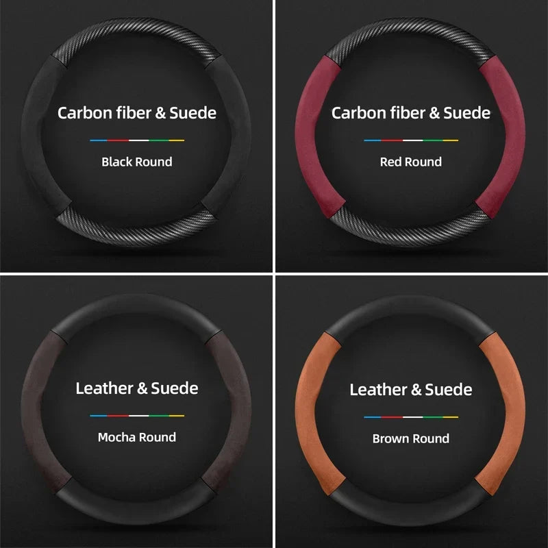 GMC Suede Carbon Fibre Steering Wheel Cover