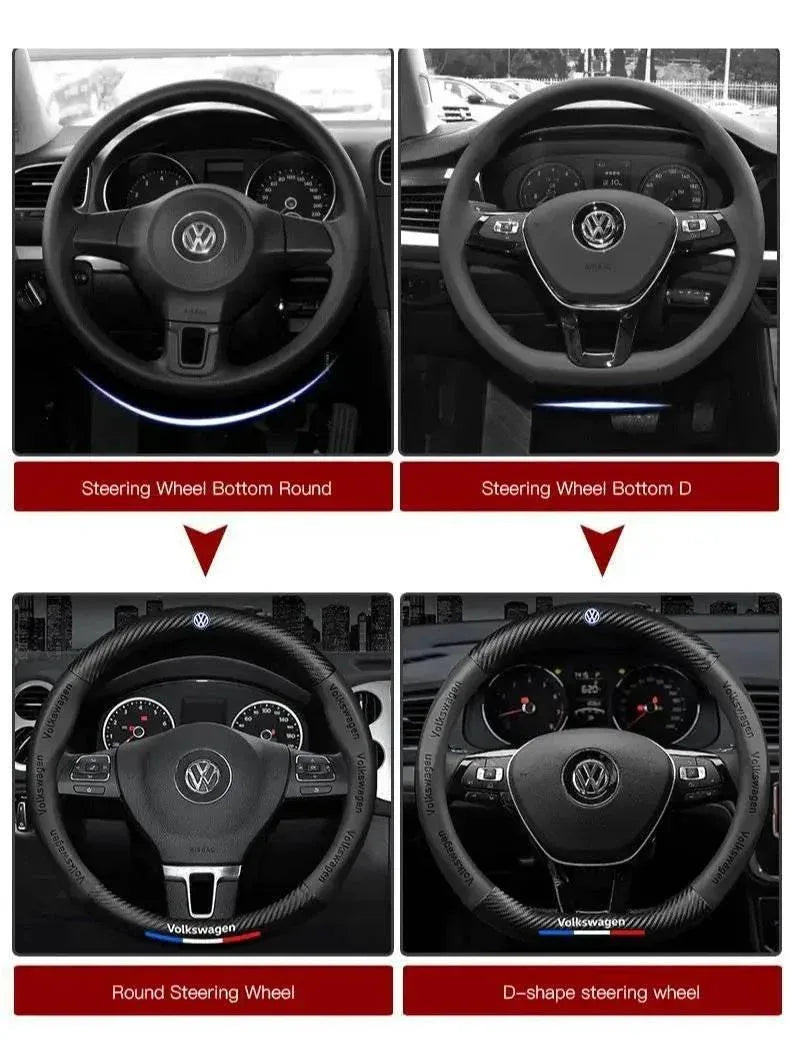Volkswagen Carbon Fiber Steering Wheel Cover