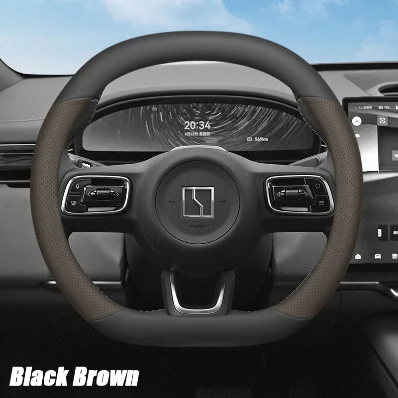 ZEEKR 7X 2024-2026 Leather Steering Wheel Cover Anti-Slip Grip