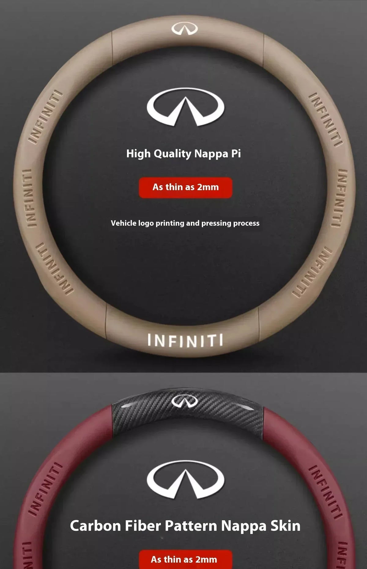 Infiniti Carbon Fiber Leather Steering Wheel Cover