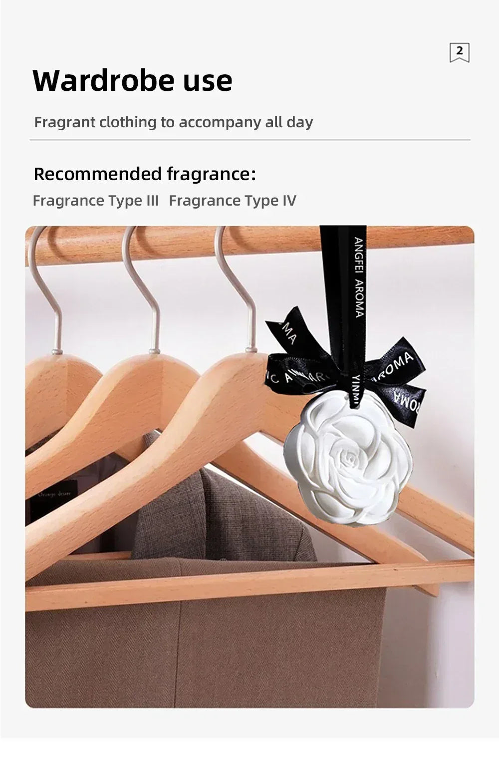 White Flower Hanging Car Air Freshener Perfume