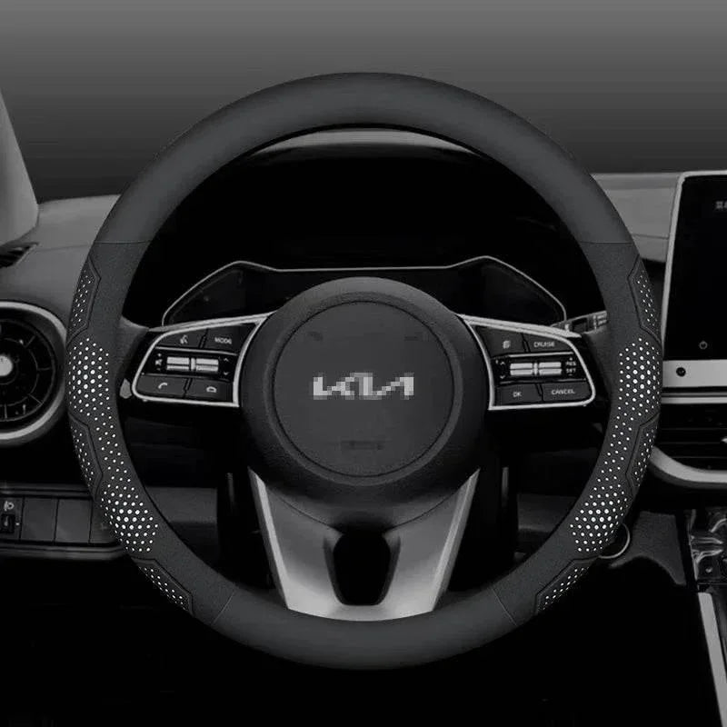 Kia Carbon Fiber Suede Steering Wheel Cover